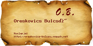 Oreskovics Bulcsú névjegykártya